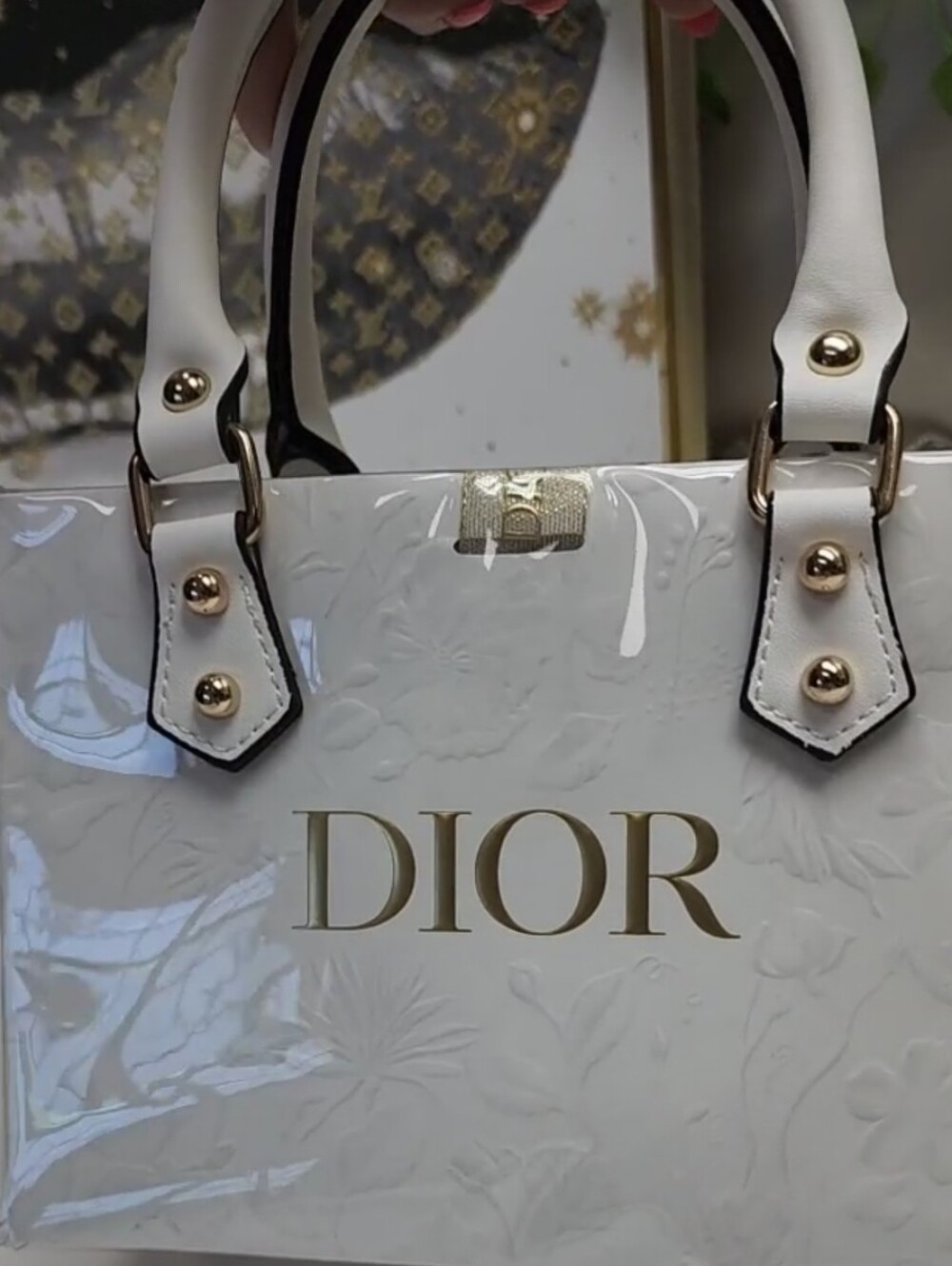 Authentic Dior PVC Shopping Retail Tote W/ Authentic Dior Charm Limited Edition - Picture 11 of 15